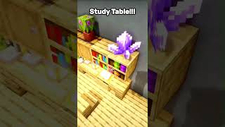 minecraft: a study table in minecraft!!!✍🏻🎓#minecraft #shorts