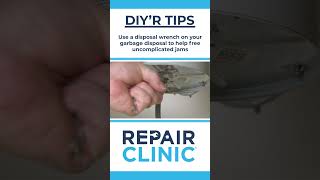 DIY'R TIPS - Use a disposal wrench on garbage disposal to help free uncomplicated jams