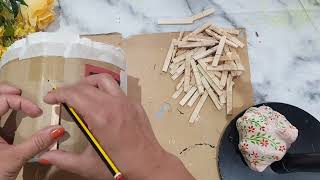 How to make Storage Box Using Wooden Pegs | Wooden Pegs DIY | Organizer using Clothespin