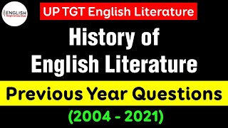 UP TGT English Previous Year Questions on History of English Literature || English Literature