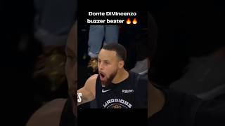 Donte DiVincenzo buzzer beater floater shot and Steph Curry reaction 🔥🔥 #donte #stephcurry #shorts