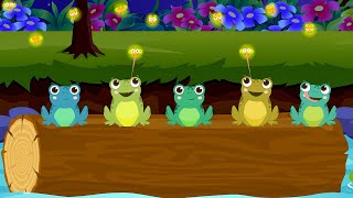 Five Little Speckled Frogs - Preschool Songs & Nursery Rhymes for Circle Time (Male Version)