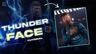 Thunder Face ⚡ Glowing Eyes Tutorial | Electric Sprak Face & Eye Reel | Capcut