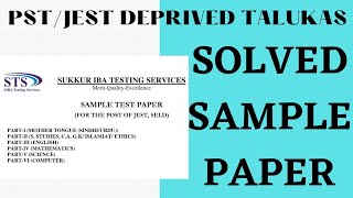 PST/JEST Deprived Talukas Solved Sample Paper