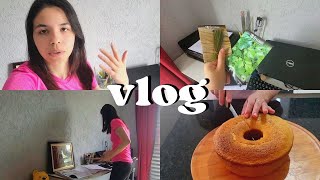 Vlog: Arroz pronto em 1 minuto - Cozinhando com minha mãe | Organizando a mesa do meu escritório