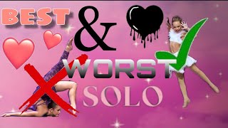 DanceMoms- Best and worst solo from each season