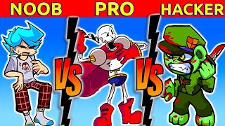 FNF Character Test - Gameplay vs Playground - Noob Pro Hacker - Big Bro- Skeleton Bros- Flippy