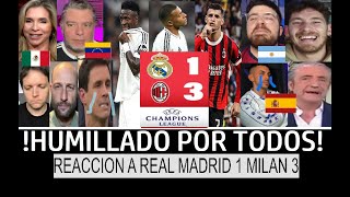 LAMENTABLE! PRENSA MUNDIAL HUMILLA al  MADRID tras PERDER 3 a 1 contra MILAN en el BERNABEU