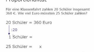 Mathe Video: Proportionalität und Dreisatz