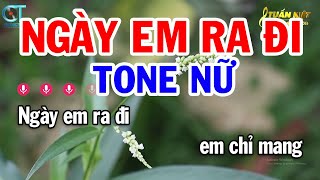 Karaoke Ngày Em Ra Đi Tone Nữ Bm || Nhạc Sống Mới || Karaoke Tuấn Kiệt