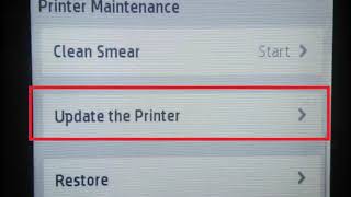 disable automatically update on HP printer touch screen