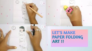 how to make paper folding art 🩷||drawing||paper folding art 🩷||requested video||