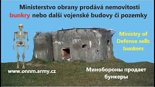 Bunkry,  pozemky a sklady. Armáda ČR - nabízí k prodeji. Доты, Земельные участки, Армия Продаёт