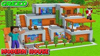 🔴FINALLY I BUILD UNLIMITED MODERN HOUSE | MINECRAFT GAMEPLAY #9