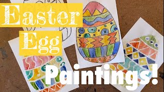 Crayon Resist Easter Egg Painting!