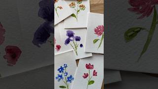 Watercolor Embroidery on paper #watercolorideas #embroideryideas