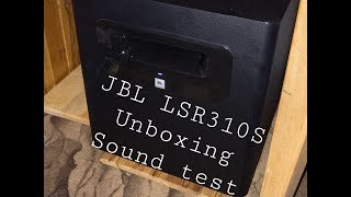 JBL LSR310S Unboxing & Sound test