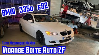 Tuto mécanique - Vidange de boite auto Bmw 335d e92 (e90 e91 e93) 6HP28 ZF