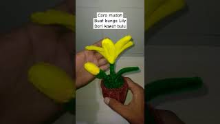 DIY | Tutorial Bunga Lily Pot dari Kawat Bulu (Pipe Cleaner)