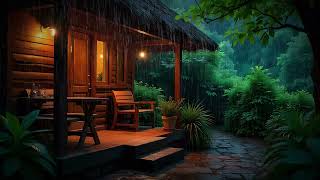 Serene Rainfall on a Cozy Cabin Porch | Relaxing Rain Sounds for Sleep & Meditation