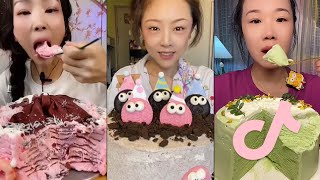 CREAM CAKE MUKBANG pt13 | tiktok compilation | korean food asmr #asmr #eating #tiktok #mukbang