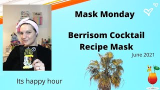 Mask Monday - Berrissom Cocktail Recipe Mask.