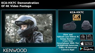 KENWOOD KCA-HX7C Motorsports/Motorcycle 4K Camera & Bluetooth Communication System Demonstration