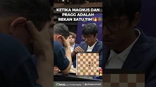 Reaksi Magnus Carlsen saat rekan setimnya Praggnanandhaa menang!🤩🔥 #catur