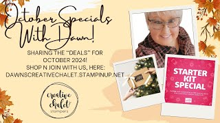 Oct 2024 Stampin Up! Sales & Deals #stampinup #papercrafting #makers #crafts #dawnscreativechalet