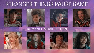 watching a romance movie (stranger things) pause game