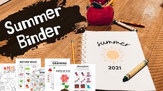 SUMMER BINDER | SUMMER HOMESCHOOL PLANS