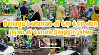 DAILY VLOG - Kegiatan ibu rumah tangga - Belanja bulanan dan makan di tenda pinggir jalan