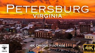 Petersburg, Virginia 4K Drone Footage | Downtown Petersburg