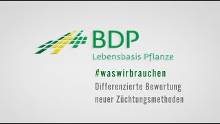 BDP Geschäftsführer Dr. Carl-Stephan Schäfer zu den Neuen Züchtungsmethoden