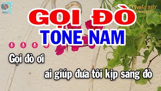 Karaoke Gọi Đò Tone Nam ( Em ) Nhạc Sống Mới || Karaoke Tuấn Kiệt