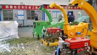 hydraulic forced feeding Forestry log Tree Branch Storm waste shredder drum wood chipper machine