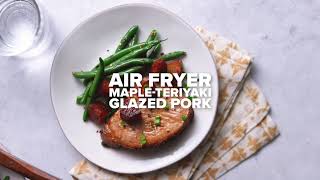 Air Fryer Maple-Teriyaki Glazed Pork Chops