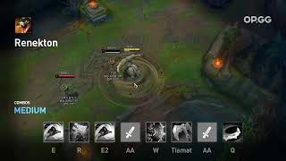 Renekton E+R+E2+AA+W+Tiamet+AA+Q