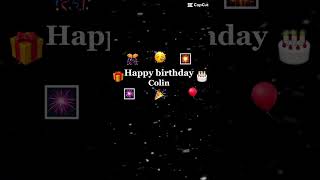 Happy birthday Colin🥳