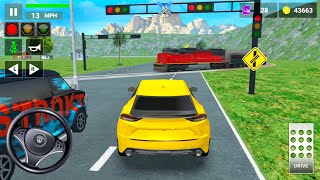 Offroad & City Drive School Simulator #13 - RailRoad Crossing On a Car - Android Gameplay