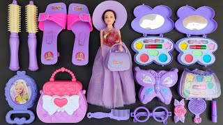 Most satisfying unboxing with purple barbie doll makeup toys | Hello kitty toys | Mini toys fun