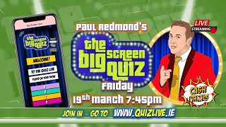 Paul's Big Screen Quiz - LIVE - Friday 19th March - 7:45pm