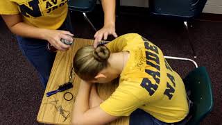 JROTC Female Hair for Competition (Sock Bun) Tutorial