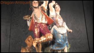 Antique French Porcelain Clock The Dancers Japy Freres 2616