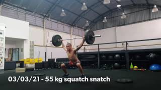 SQUAT SNATCH - 57KG - VITOR MONTEIRO - NOVO RECORDE PESSOAL