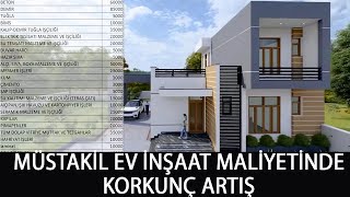 MÜSTAKİL EV TOPLAM İNŞAAT MALİYETİNDE KORKUNÇ ARTIŞ (10.03.2022)