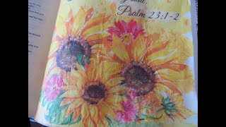 Technique Thursday #73 Psalm 23:1-2 Tissue Paper Bible Journal Page