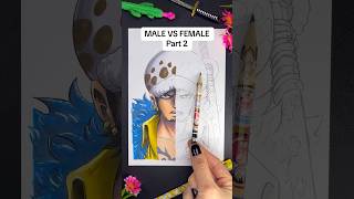 Drawing Trafalgar Law AS A WOMAN 👀 #anime #onepiece #trafalgarlaw #art #otaku #shorts