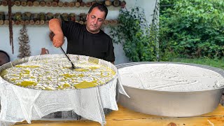 Chef Tavakkul Cooks Real Cheese from Fresh Sheep's Milk! Cheese Making in Wild Mountains