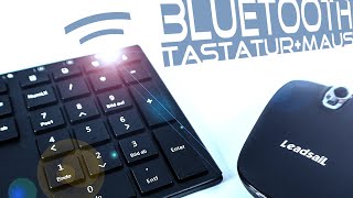 Leadsail Bluetooth Tastatur Maus SET | Für PC, Notebook, Smart TV, PS4, MacBook | Unboxing | Test